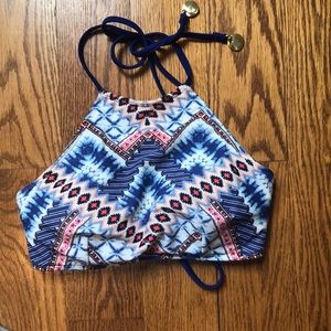 ABERCROMBIE High neck halter bathing suit top